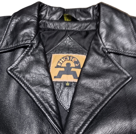 🖤PHASE 2 MEN'S SIZE SMALL BLACK LEATHER JACKET. - Picture 7 of 10